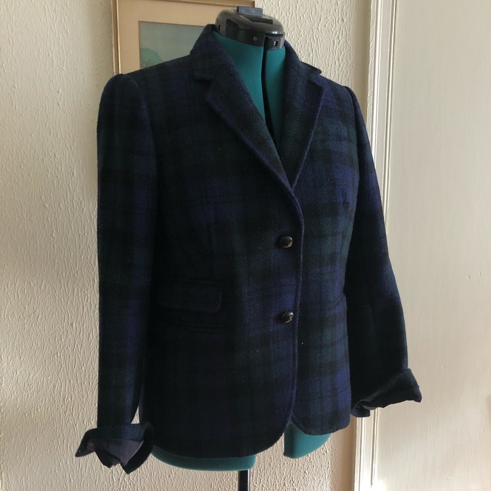 J.Crew Blackwatch Plaid Wool Blazer